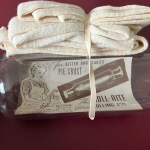 Vintage 50?/60s?? Roll-Rite Clear Glass Rolling Doe PinNever used